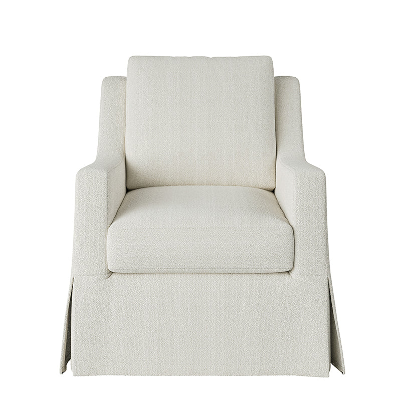 Stanley Glider Slipcovered Swivel Chair with Slope Arm (Tailored Fabric Services)