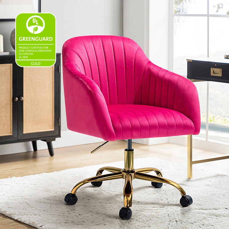 Bright Velvet Office Chair