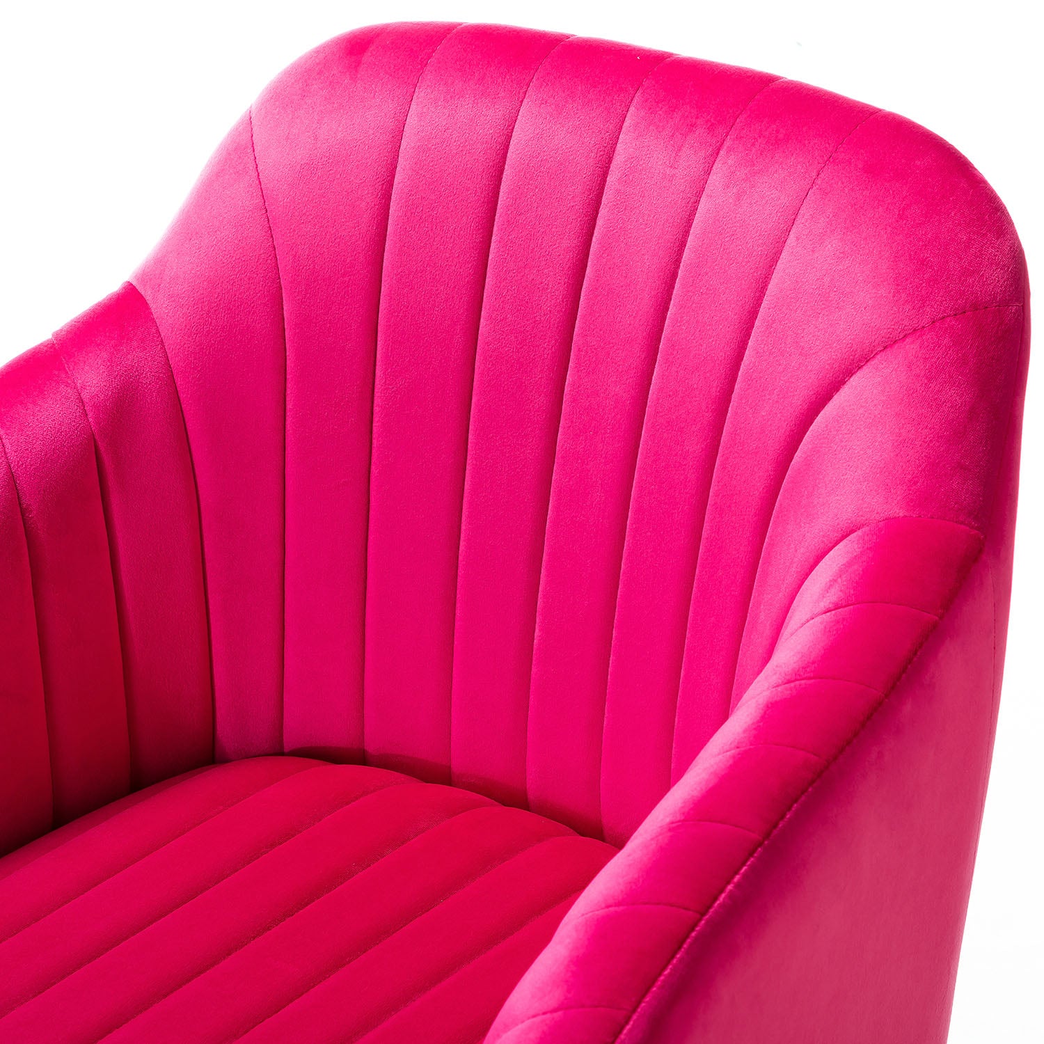 Hulala Home Bright Velvet Office Chair Fuchsia