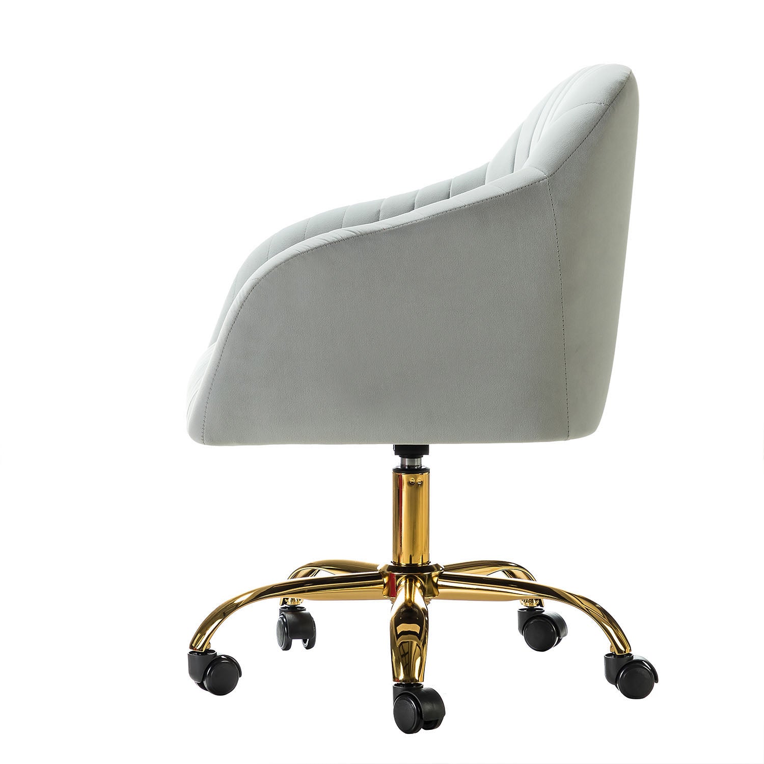 Hulala Home Bright Velvet Office Chair Grey