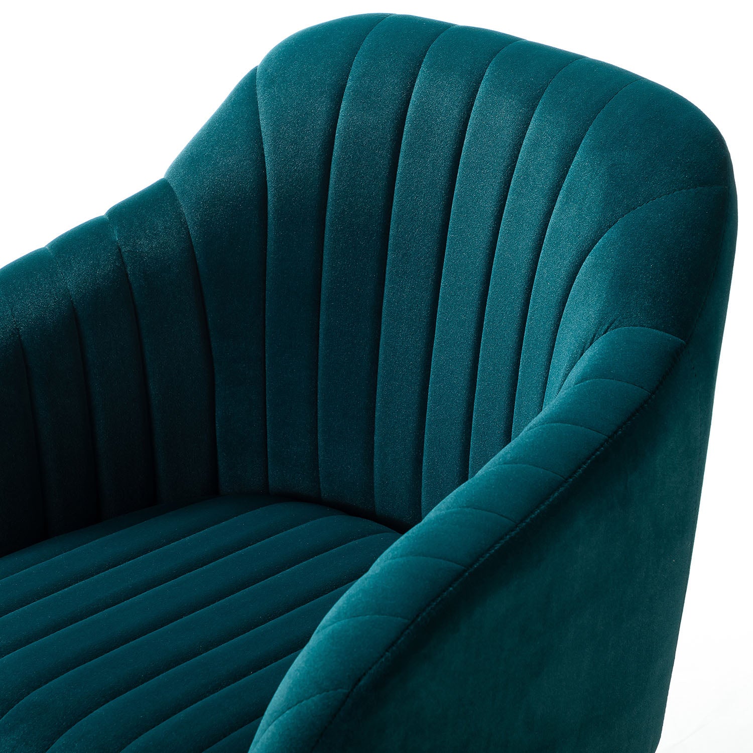 Hulala Home Bright Velvet Office Chair Teal