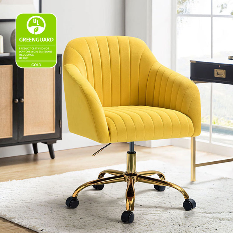 Bright Velvet Office Chair