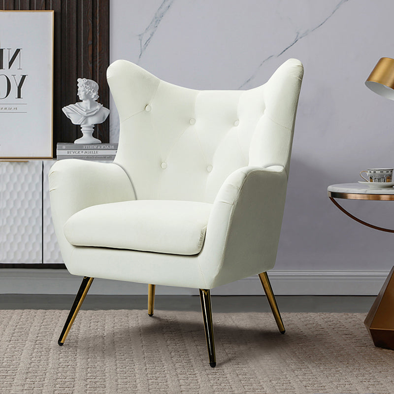 White velvet best sale arm chair