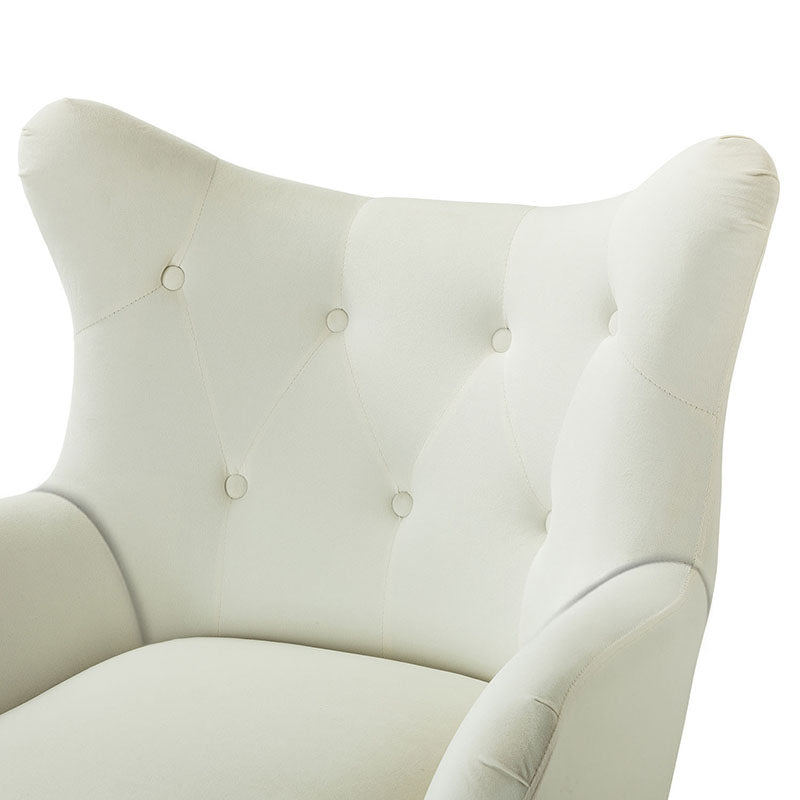 Isabelle Wingback Velvet Armchair