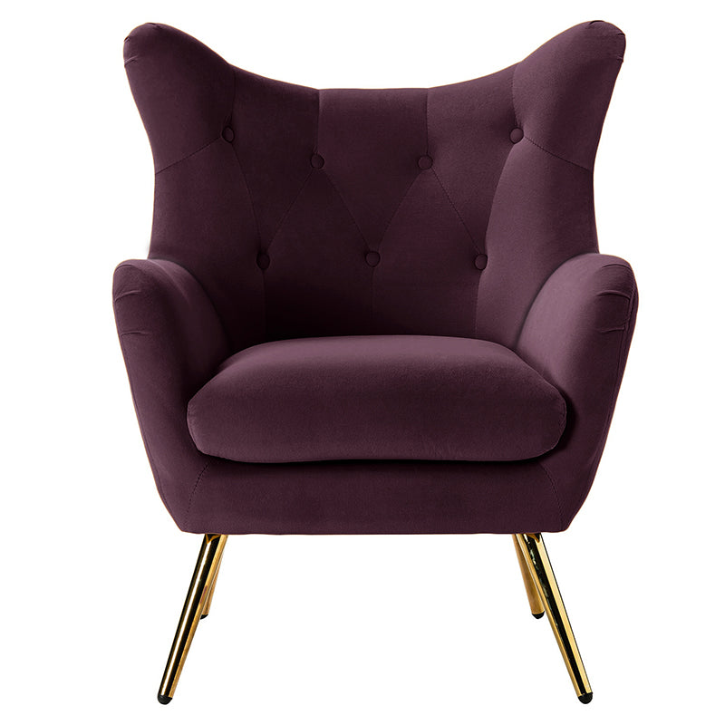 Purple wingback chair online