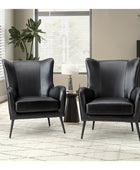 Shepherd Wingback Vegan Leather Armchair(Optional Types)