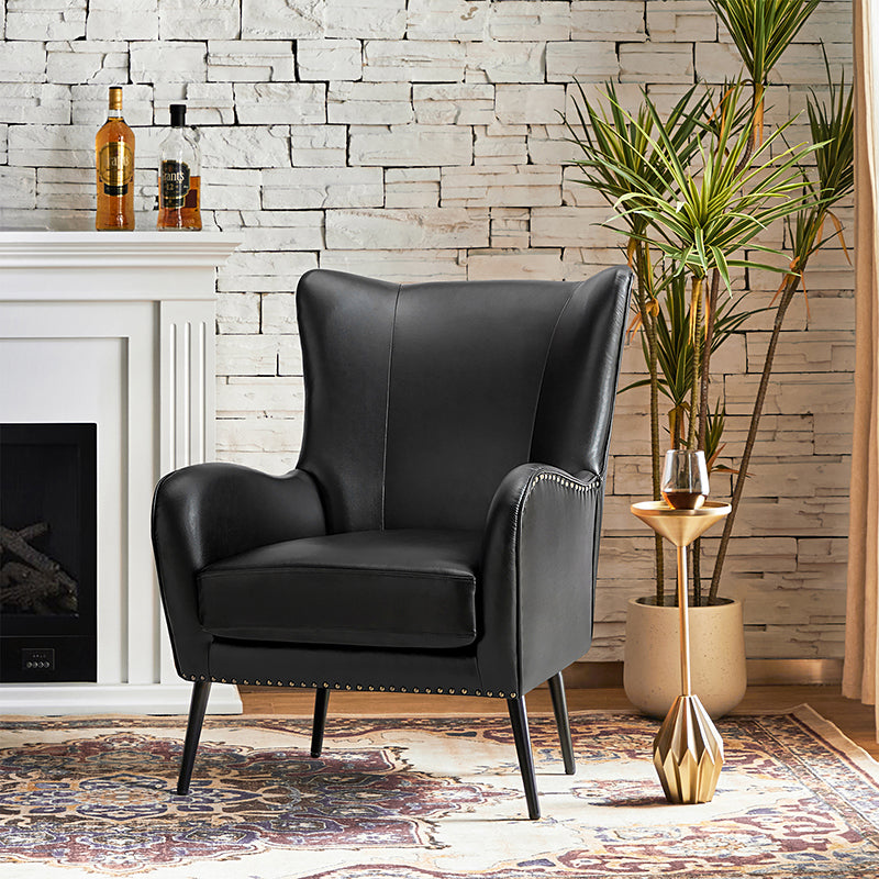 Leather wingback discount