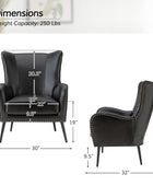 Shepherd Wingback Vegan Leather Armchair(Optional Types)