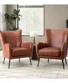 Shepherd Wingback Vegan Leather Armchair(Optional Types)