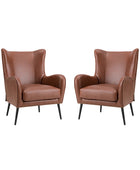 Shepherd Wingback Vegan Leather Armchair(Optional Types)