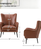 Shepherd Wingback Vegan Leather Armchair(Optional Types)