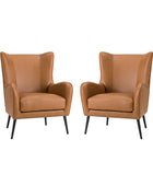 Shepherd Wingback Vegan Leather Armchair(Optional Types)