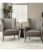 Shepherd Wingback Vegan Leather Armchair(Optional Types)