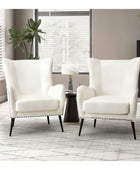 Shepherd Wingback Vegan Leather Armchair(Optional Types)