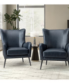 Shepherd Wingback Vegan Leather Armchair(Optional Types)