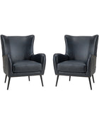 Shepherd Wingback Vegan Leather Armchair(Optional Types)