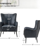 Shepherd Wingback Vegan Leather Armchair(Optional Types)