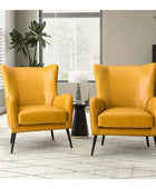 Shepherd Wingback Vegan Leather Armchair(Optional Types)