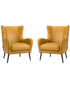 Shepherd Wingback Vegan Leather Armchair(Optional Types)