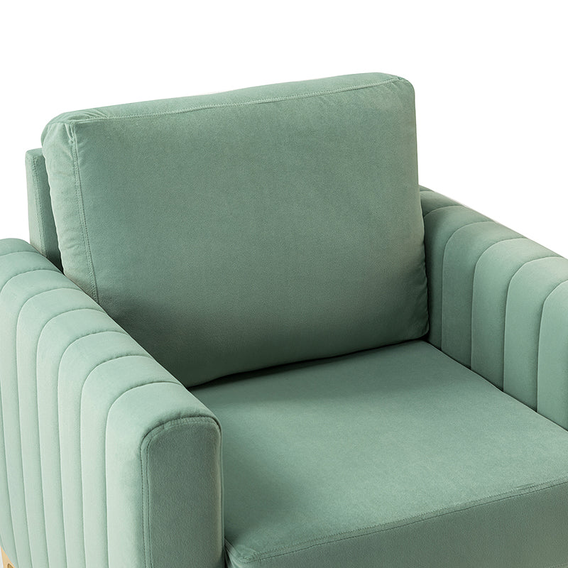 Hulala Home Didyme Velvet Club Armchair Sage