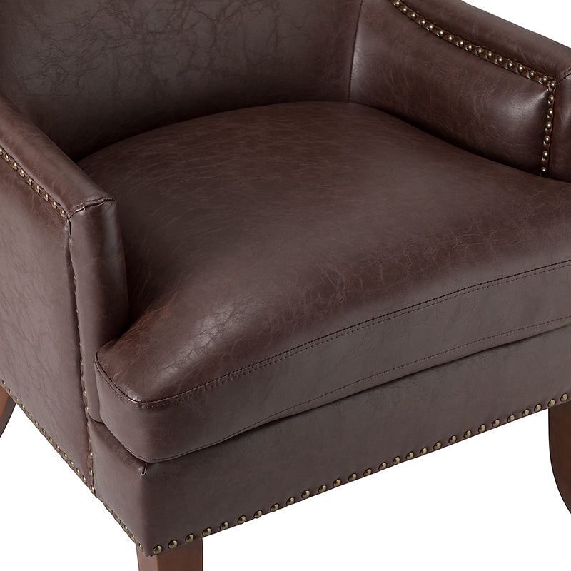 Vegan leather discount chair and ottoman