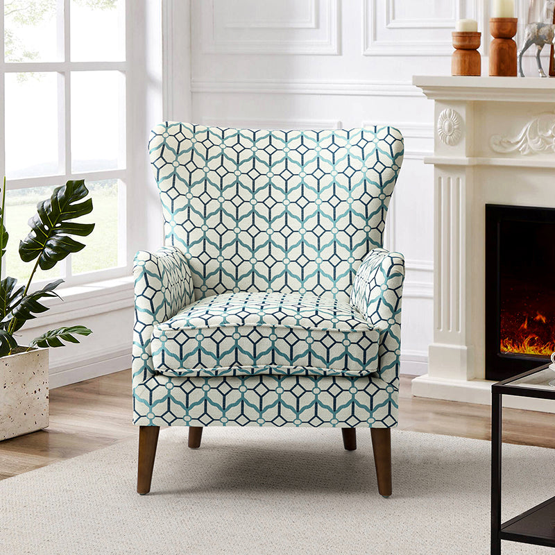 Geometric pattern armchair deals