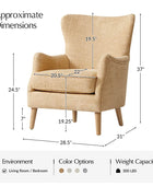 Dorothy Upholstered Armchair with Rubber Wood & Durable Legs