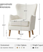 Dorothy Upholstered Armchair with Rubber Wood & Durable Legs