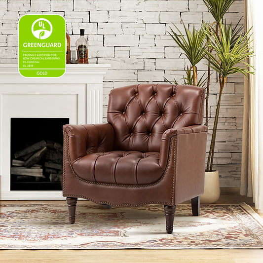 Enrique Genuine Leather Armchair