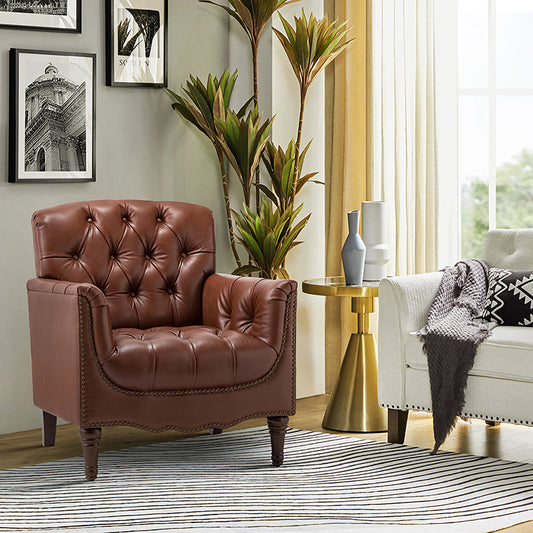 Enrique Genuine Leather Armchair