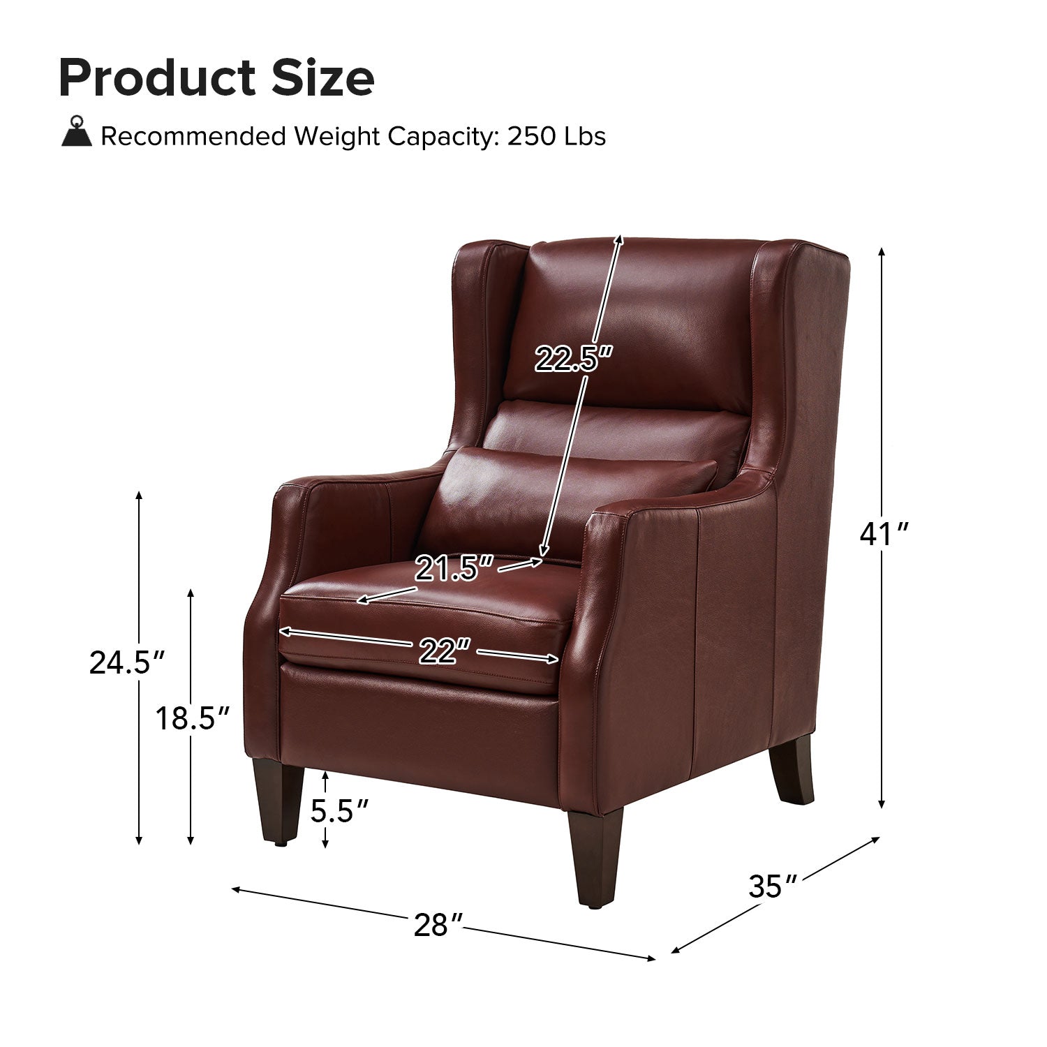 Kanstantin Genuine Leather Armchair