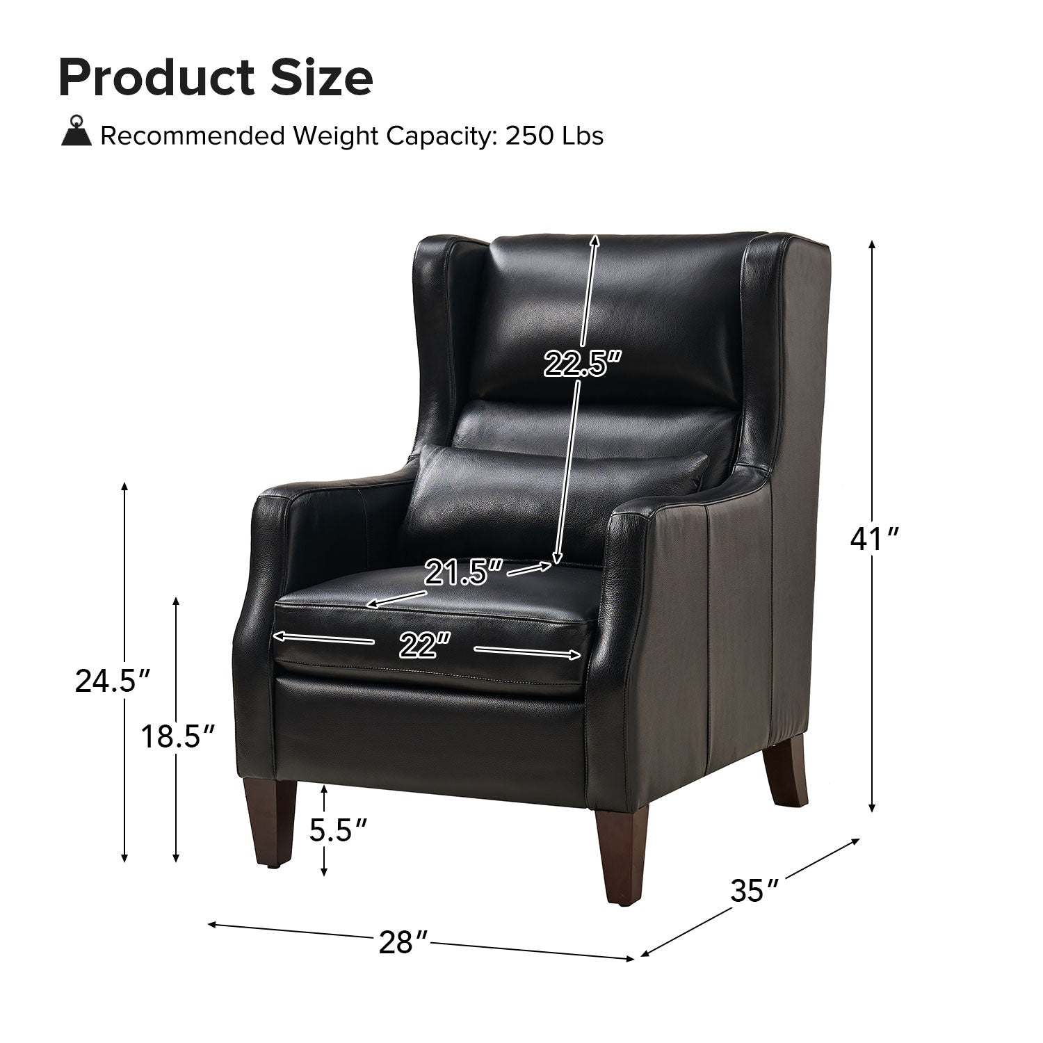 Kanstantin Genuine Leather Armchair