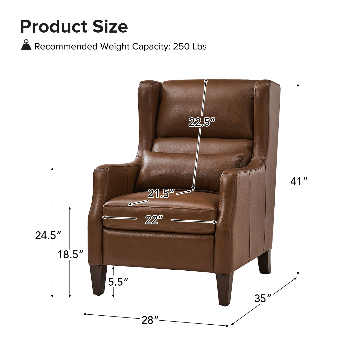 Kanstantin Genuine Leather Armchair