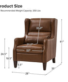 Kanstantin Genuine Leather Armchair