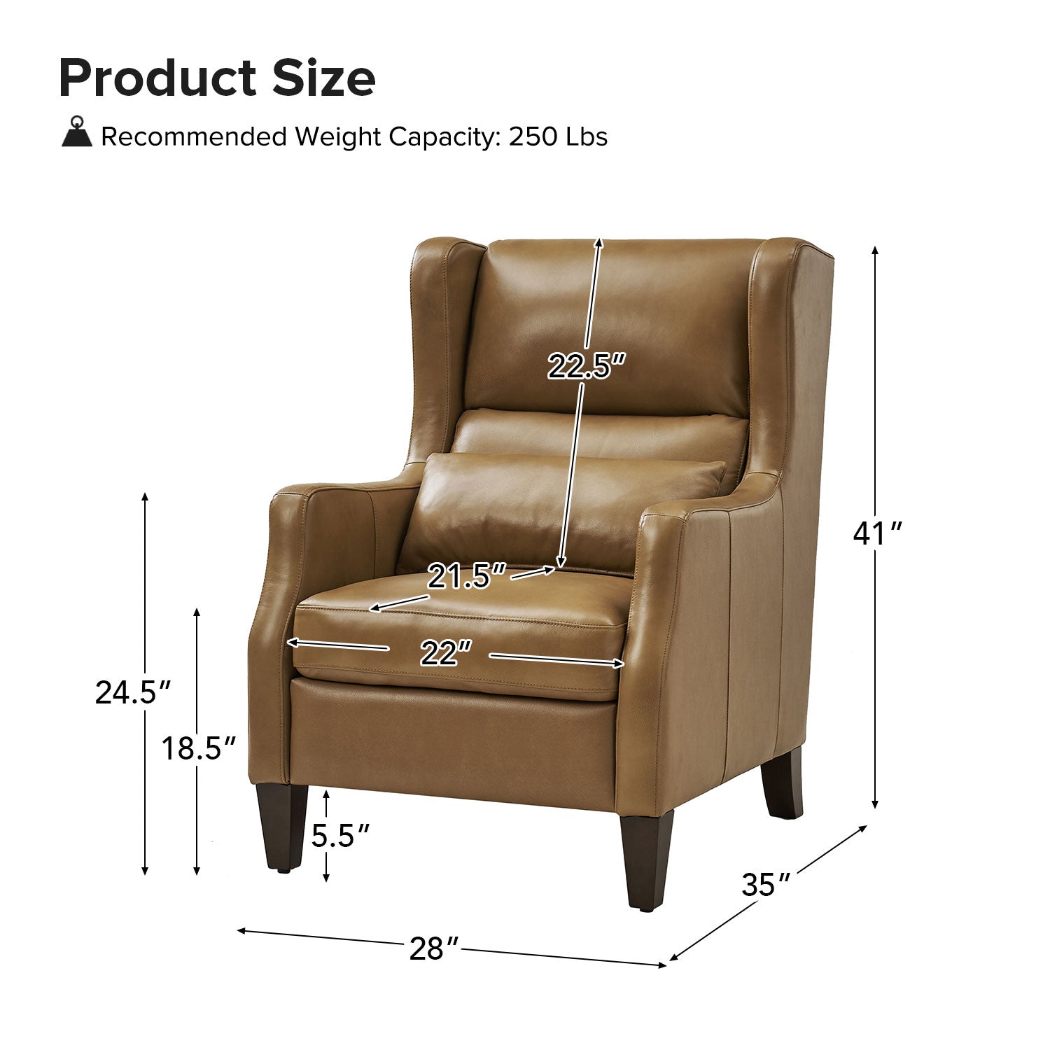 Kanstantin Genuine Leather Armchair