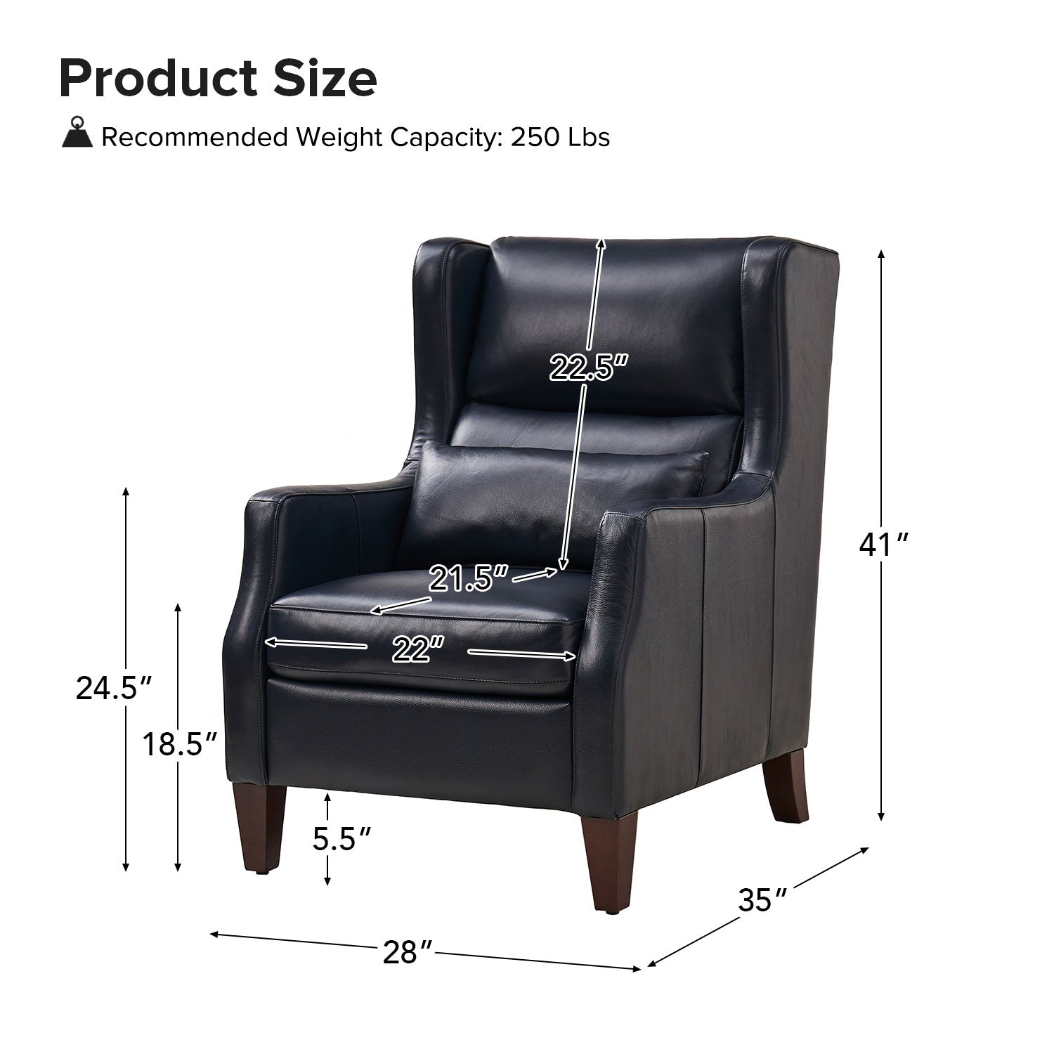 Kanstantin Genuine Leather Armchair