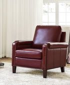 Nathaniel Transitional Style Genuine Leather Armchair