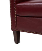 Nathaniel Transitional Style Genuine Leather Armchair