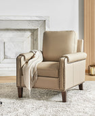 Nathaniel Transitional Style Genuine Leather Armchair