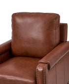 Nathaniel Transitional Style Genuine Leather Armchair