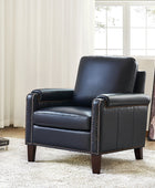 Nathaniel Transitional Style Genuine Leather Armchair