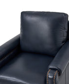 Nathaniel Transitional Style Genuine Leather Armchair