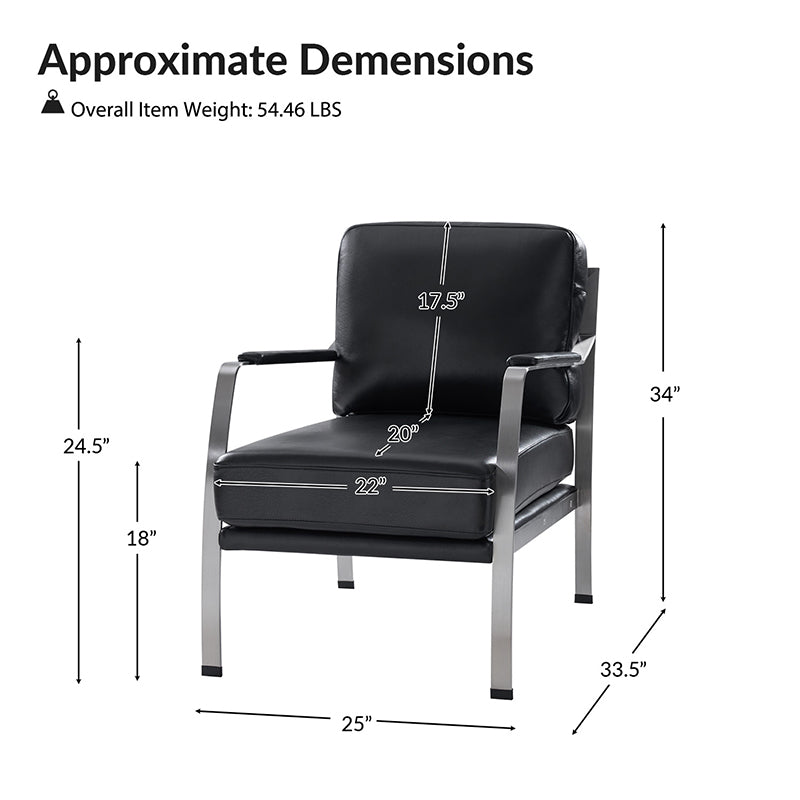 Giuseppe Modern Genuine Leather Armchair