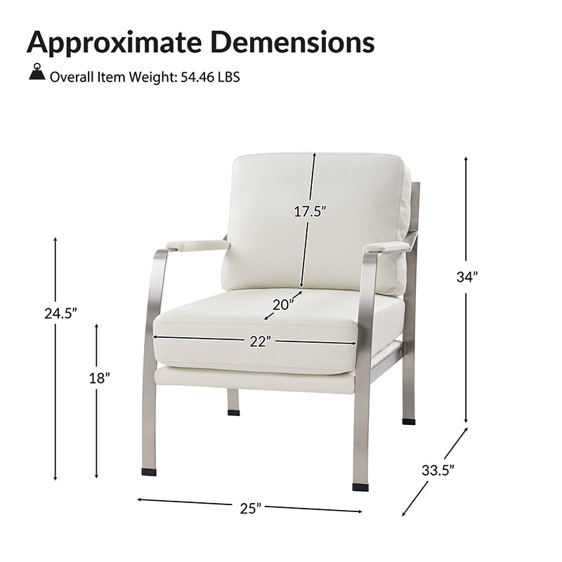 Giuseppe Modern Genuine Leather Armchair