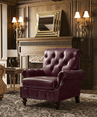 Wladimir Traditional Genuine Leather Armchair