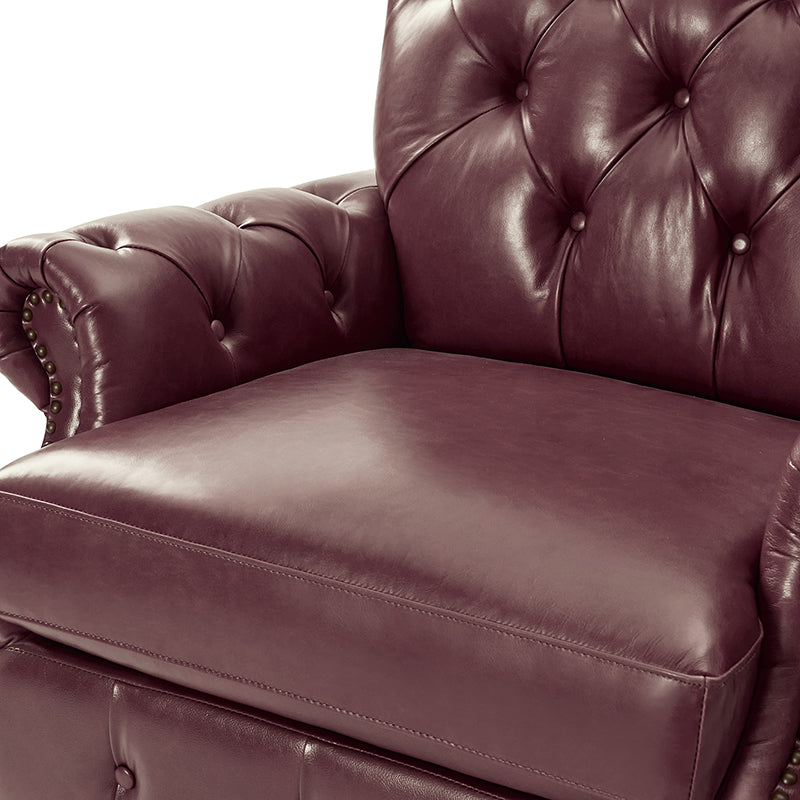 Wladimir Traditional Genuine Leather Armchair