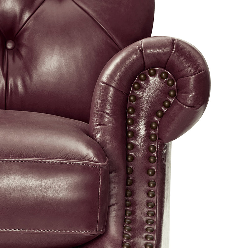 Wladimir Traditional Genuine Leather Armchair