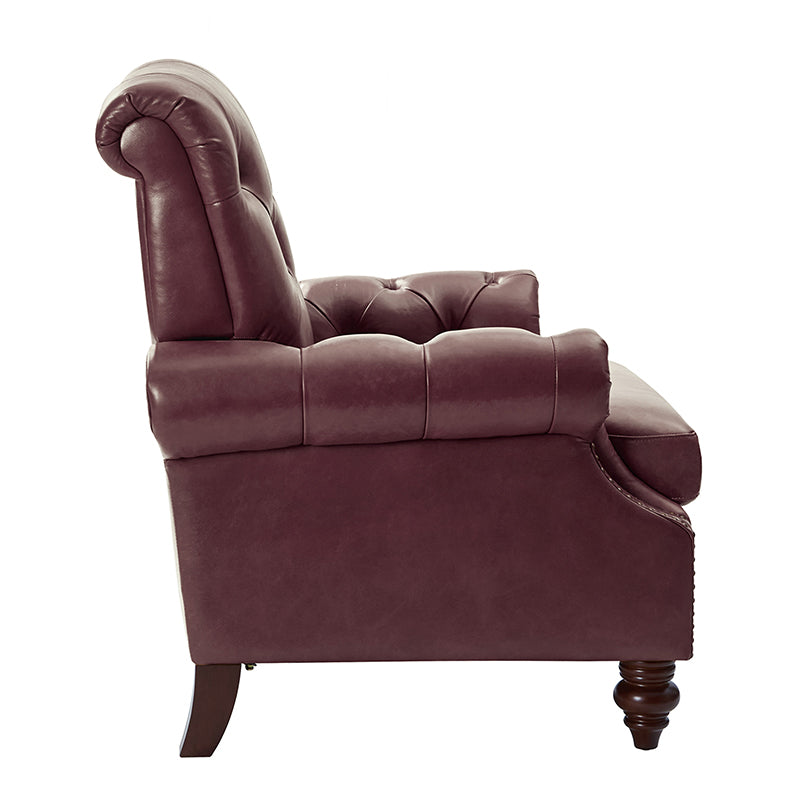 Wladimir Traditional Genuine Leather Armchair