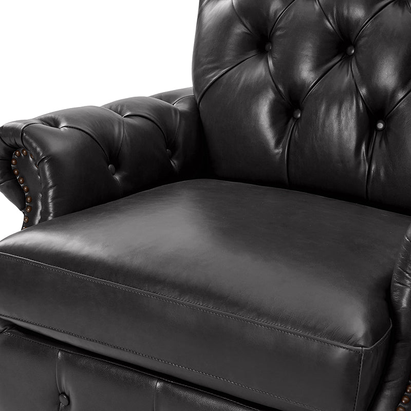 Wladimir Traditional Genuine Leather Armchair