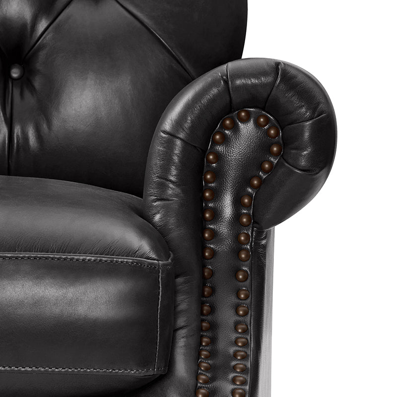 Wladimir Traditional Genuine Leather Armchair